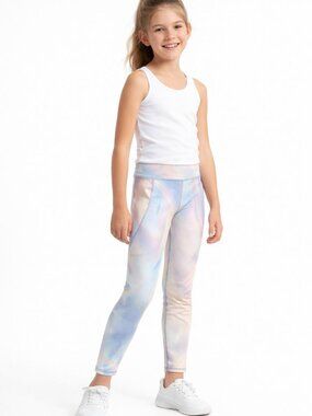 Old Navy Girls High Rise Pastel Tie Dye Leggings Size L (10-12)